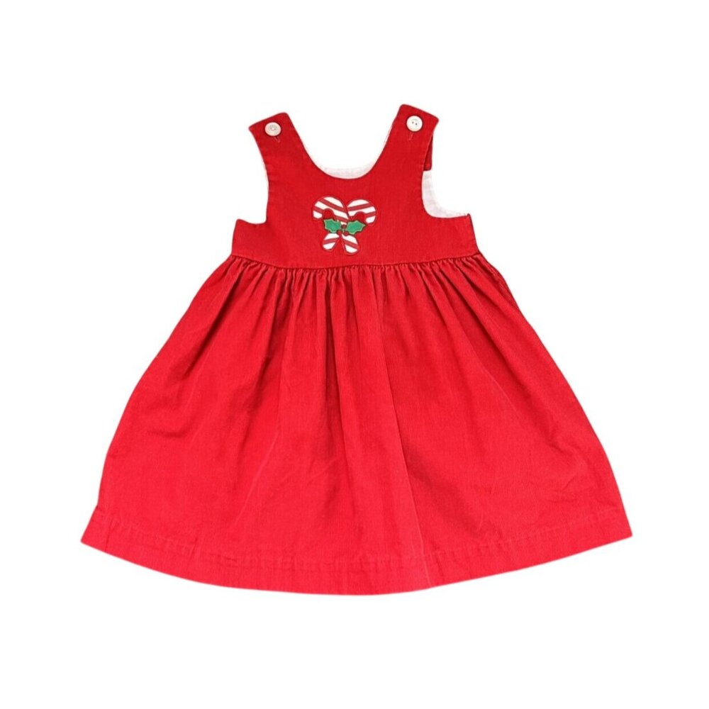 Kelly's Kids Candy Cane Corduroy Pinafore